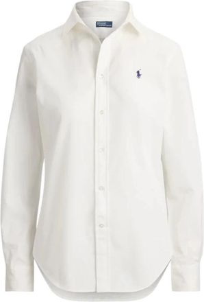 Polo Ralph Lauren Shirts - Dames - Overhemden - Wit - L - Katoen - Overhemden