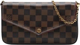 Louis Vuitton Pre-owned Clutches, female, Brown, Size: ONE SIZE Pre-owned Pochette Felicie
