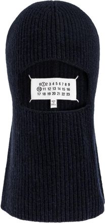 Maison Margiela Wollen bivakmuts - Dames - Hoeden - Blauw - S - Wol - Accessoires