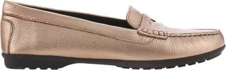 Geox Ademende Stijlvolle Leren Loafers - Dames - Loafers - Geel - 39 EU - Leer - Schoenen