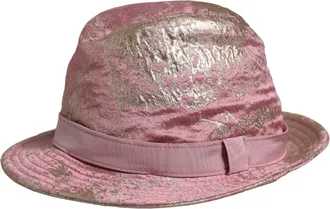 Dolce & Gabbana HAT10020 Metallic Jacquard Monogram Bucket Hat - Pink