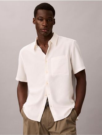 Calvin Klein Mens Modal Blend Easy Shirt - White - 2XL