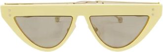 Fendi Pre-owned Acetate sunglasses - Dames - Vintage Accessoires - Geel - ONE Size - Vintage