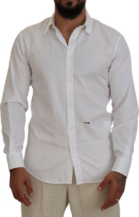 Dsquared2 Dsqua² Cotton Colla Long Sleeves Formal Mens Shirt