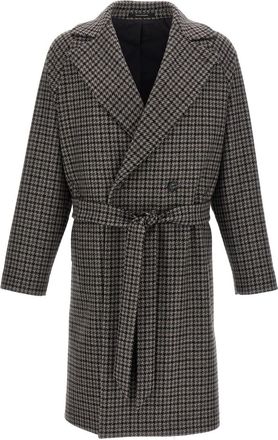 Tagliatore Multicolor Double Breasted Trench Coat