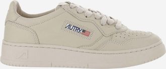Autry Beige Round Toe Sneakers