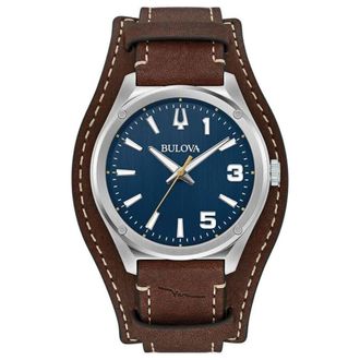 Bulova Classic Quartz Blue Dial Mens Watch 96A313