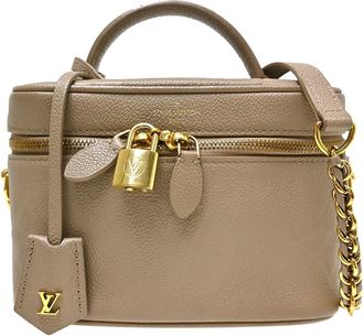 Louis Vuitton Vanity Monogram Empreinte Giant Beige Leather Handbag (Pre-Owned)