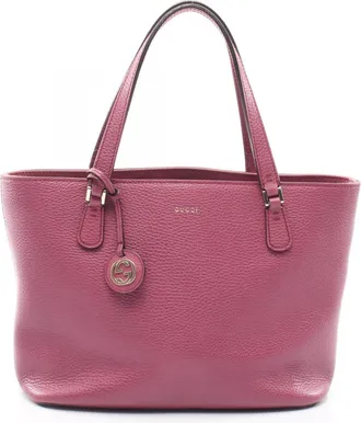 Gucci Pink Leather Handbag Tote Bag (Pre-Owned)