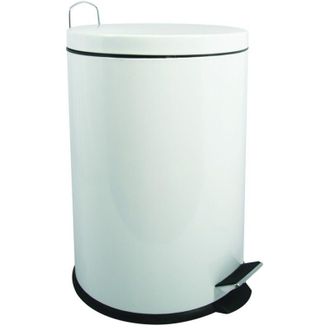 MSV Papelera Con Pedal Acero 20l Blanco Msv
