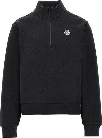 Moncler Cotton sweatshirt with logo patch Man XL
