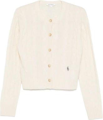 Sporty & Rich Src Cableknit Cashmere Cardigan