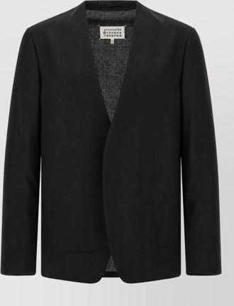 Maison Margiela virgin wool collarless blazer