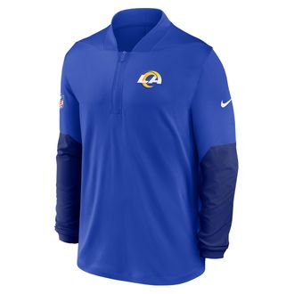 Nike Los Angeles Rams Feel The Pressure Nike Mens Dri-FIT NFL 1/2-Zip Top in Blue | 03BA0DGG95-RZB