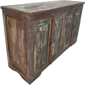 Wanderlust Deco Aparador de madera artesanal 130x40x77h cm