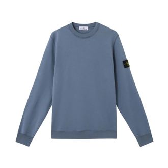 Stone Island Blue Smoked Logo Patch Sweatshirt Hoodie - male - Stone Island - Sweatshirts - Blue - 2XL - Sweatshirts & Hoodies