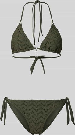 Banana Moon Banana Moon Bikini-Set mit Schnürung Modell YERODASIA WAVEMESH in Oliv, Größe M