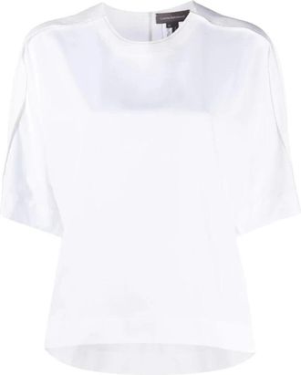 Lorena Antoniazzi Casual Wit T-shirt met Korte Mouwen - Dames - T-shirts - Wit - 2XS - Katoen - Tops