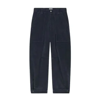 Closed Pantaloni a gamba larga in velluto a coste - - Trousers - Donna - Blu - W30 L32