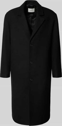 Selected Relaxed Fit Wollmantel mit Reverskragen Modell MILOS in Black, Gr&ouml;&szlig;e XL