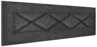 HOGAR 24 Cabecero ares tapizado en tejido acuaqulin gris marengo, 140x55x3cm