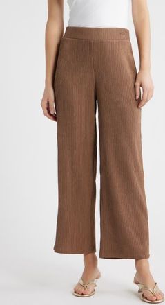 Anne Klein Pull-On Crop Wide Leg Pants in Mushroom at Nordstrom, Size X-Large