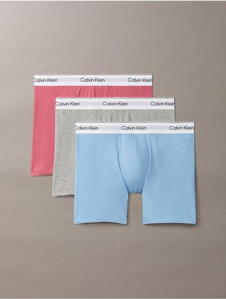 Calvin Klein Mens Icon Cotton Stretch 3-Pack Boxer Brief - Multi - XL