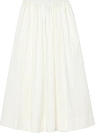 Dagmar Falda larga de algod&oacute;n - Skirts - Mujer - Blanco - XL