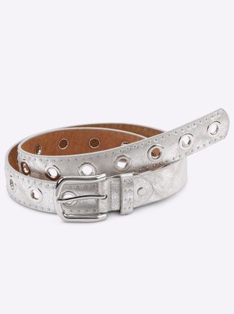 Heine Synthetikg&uuml;rtel HEINE, Damen, Gr. 75, silber (silberfarben), G&uuml;rtel Synthetikg&uuml;rtel