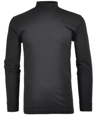 Ragman mens long sleeve shirt with stand-up collar - Black - 62