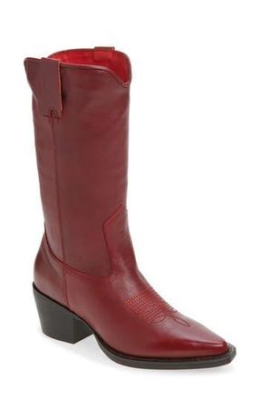 Steve Madden Anslee Western Boot in Red Leather at Nordstrom Rack, Size 8.5