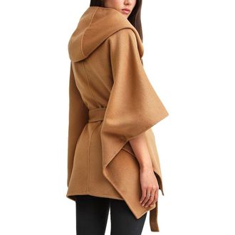 Belle & Bloom Jackson Landing Wool Blend Cape Coat in Camel at Nordstrom Rack