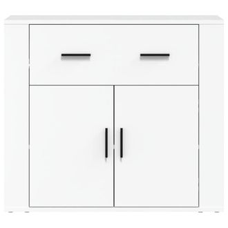 Berkfield Home Sideboard White 80x33x70 cm Engineered Wood | Size: 80 x 33 x 70 cm