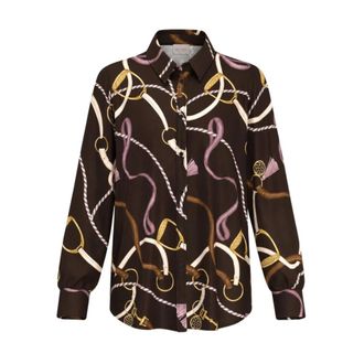 Marella Emmparole Shirt - Dames - Blouses & Shirts - Bruin - Maat: L Viscose
