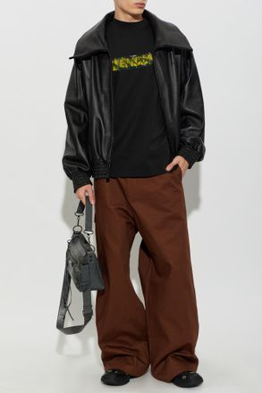 Balenciaga Loose-Fit Cotton Trousers, Mens, Brown
