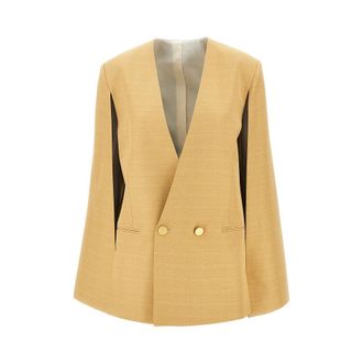 Alberta Ferretti Malfil&eacute; viscose-blend double-breasted jacket Woman 42