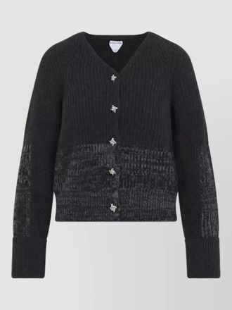 Bottega Veneta cashmere wool ribbed v-neck cardigan