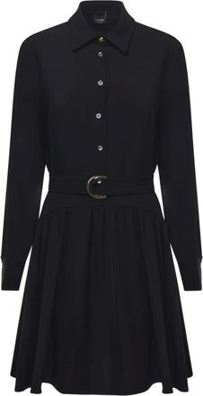 Pinko buttoned belted dress - Black
