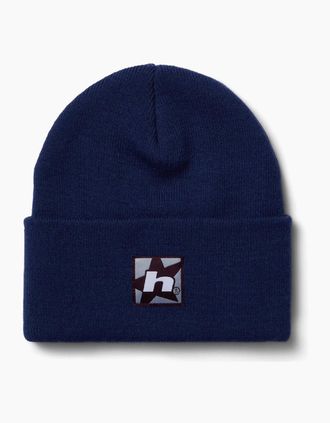 HUF Mens HUF Star Box Logo Navy Beanie - Size: ONE size