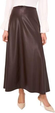 Vince Camuto Faux Leather A-Line Skirt in Espresso at Nordstrom Rack, Size X-Large