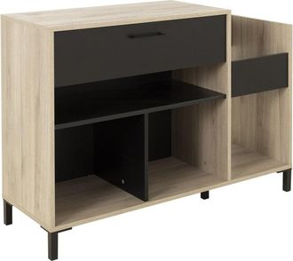 Diagone Mueble Platinum con decoración en roble 115 x 40 x Alto 81 cm