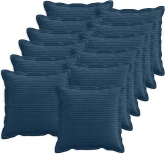 vidaXL Funda De Almohada 12 Uds. Houten Azul Marino 40 X 40 Cm Pana Vidaxl