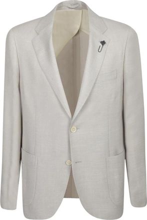 Lardini Hopsack Jasje - Heren - Business blazers - Beige - XL - Wol - Kostuums