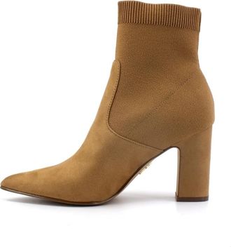 Steve Madden Heeled Boot - Dames - Laarzen met Hak - Beige - 38 EU - Schoenen