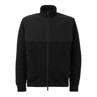 A|X Armani Exchange Full Zip Stretch Cotton Blend Sweatshirt - male - Armani Exchange - Zip-throughs - Black - 2XL - Sweatshirts & Hoodies
