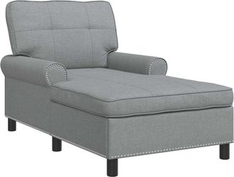 vidaXL Sill&oacute;n Reclinable Con Coj&iacute;n Gris Claro 91 X 157 X 91 Cm Tela Vidaxl