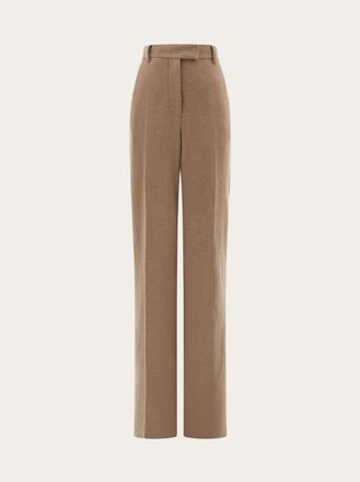 Ferragamo Women Pure wool tailored trouser Beige