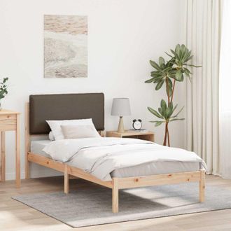 vidaXL vidaXL Letto con Testiera Rivestita Talpa 90 x 200 cm
