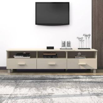 vidaXL Vidaxl - Mobile Tv Hamar Ambra 158x40x40 Cm In Legno Massello Di Pino