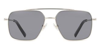 Messy Weekend VEO Shiny Silver Deep Grey Mens Sunglasses Silver Size 56